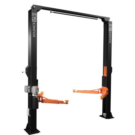 Eounice ON-7214DT-45H Clear Floor Overhead 2 Post Car Lift - Direct Drive with One Side Manual Release