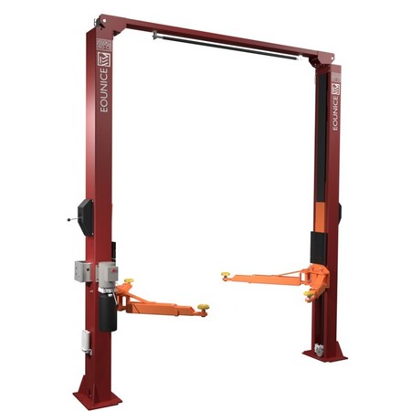 Eounice ON-7214DT-45 Clear Floor Overhead 2 Post Car Lift - Direct Drive with One Side Manual Release
